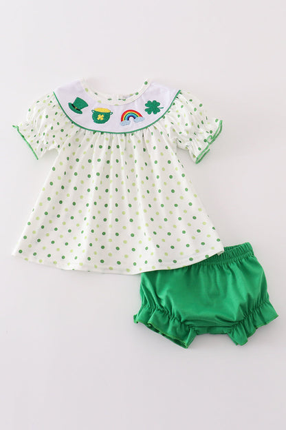 Lucky Charm Baby Girls' St. Patrick’s Day Bloomer Set