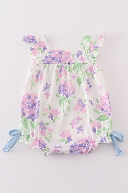 Lavender Blooms Baby Girl Romper