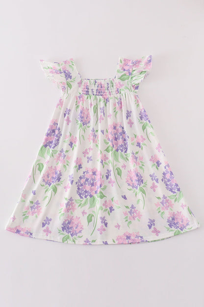 Lavender Bliss Girls’ Flutter Sleeve Dress