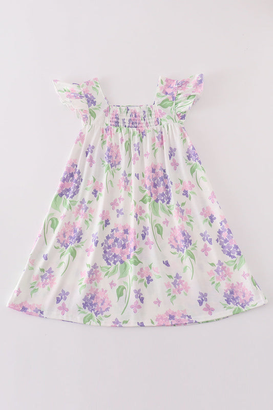 Lavender Bliss Girls’ Flutter Sleeve Dress