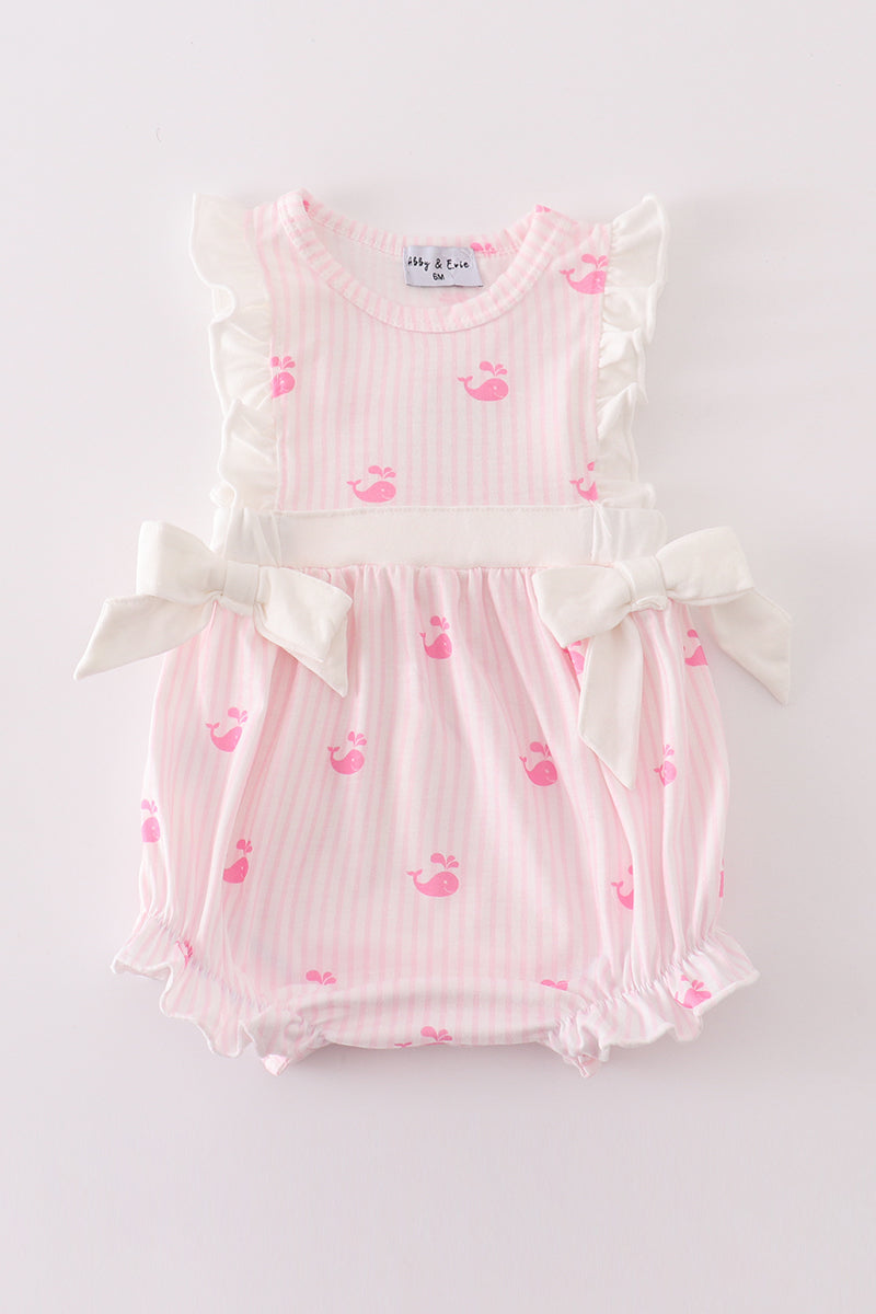 Pink Dolphin Baby Girl Romper