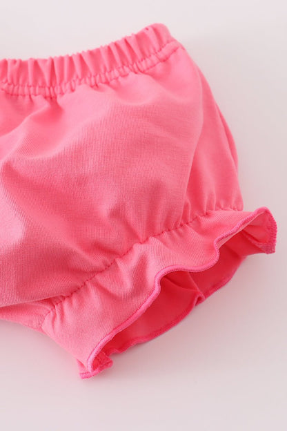 Baby Girl Pink Rose Ruffle Top & Bloomer Set - Blue Marc