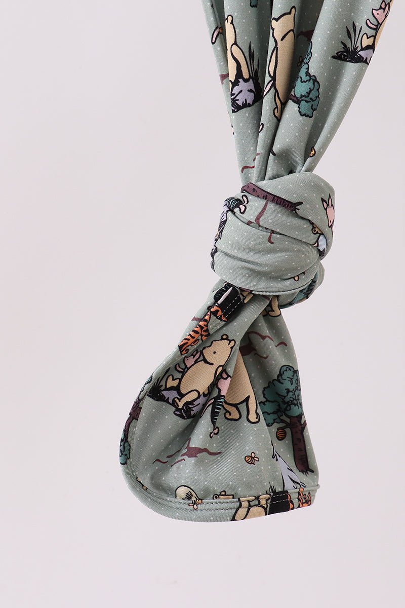 Baby Gown & Hat Set – Forest Adventure Print - Blue Marc