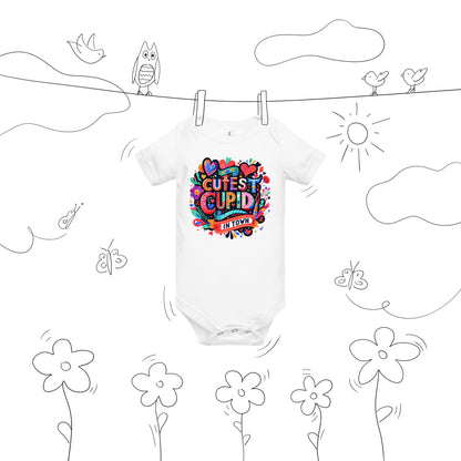 Cutest Cupid in Town Baby Girl Bodysuit – Adorable Valentine’s One-Piece Outfit