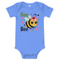 🐝💛 Bae Bee Baby Bodysuit – Cute & Punny One - Piece for Baby Girls - Blue Marc