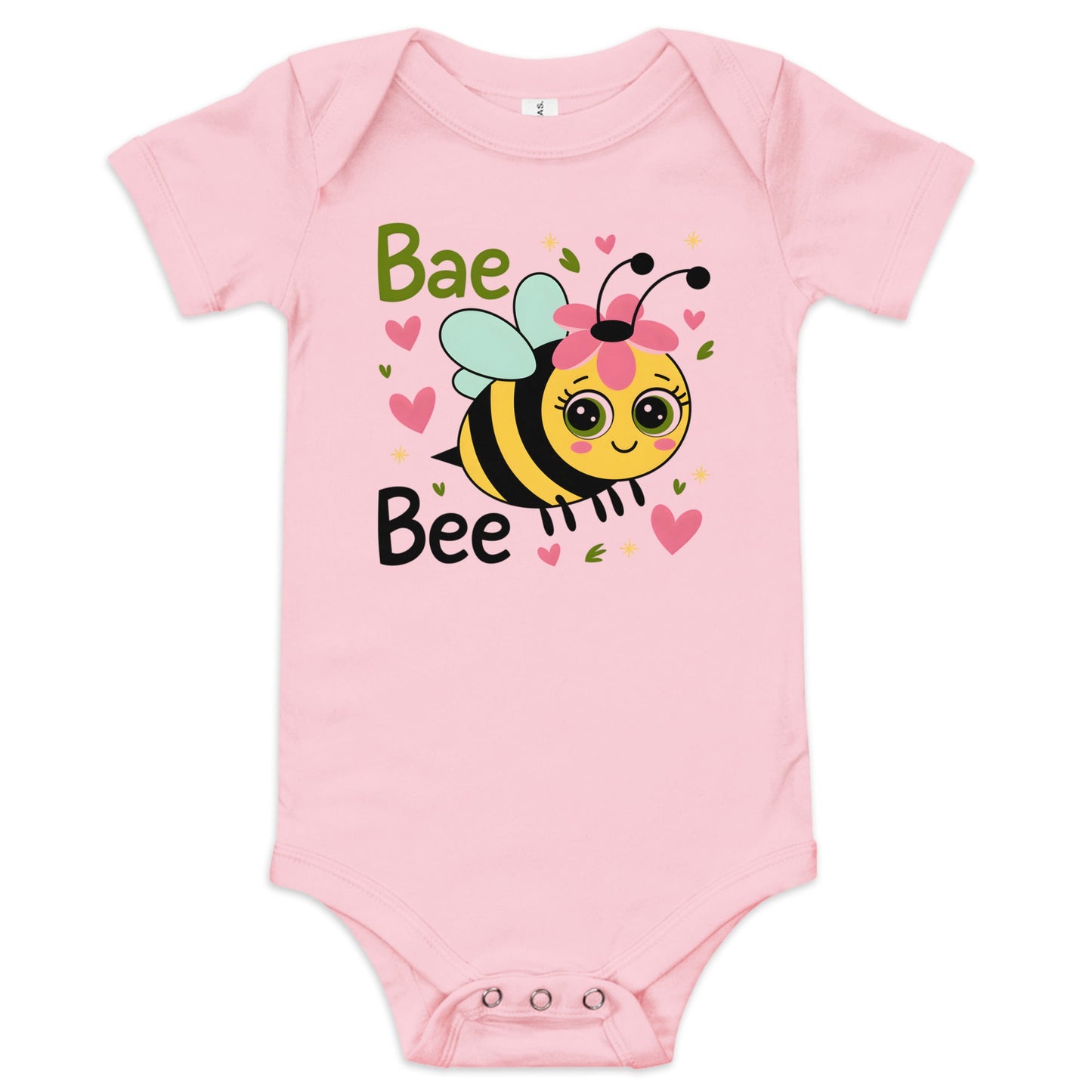 🐝💛 Bae Bee Baby Bodysuit – Cute & Punny One - Piece for Baby Girls - Blue Marc