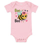 🐝💛 Bae Bee Baby Bodysuit – Cute & Punny One - Piece for Baby Girls - Blue Marc