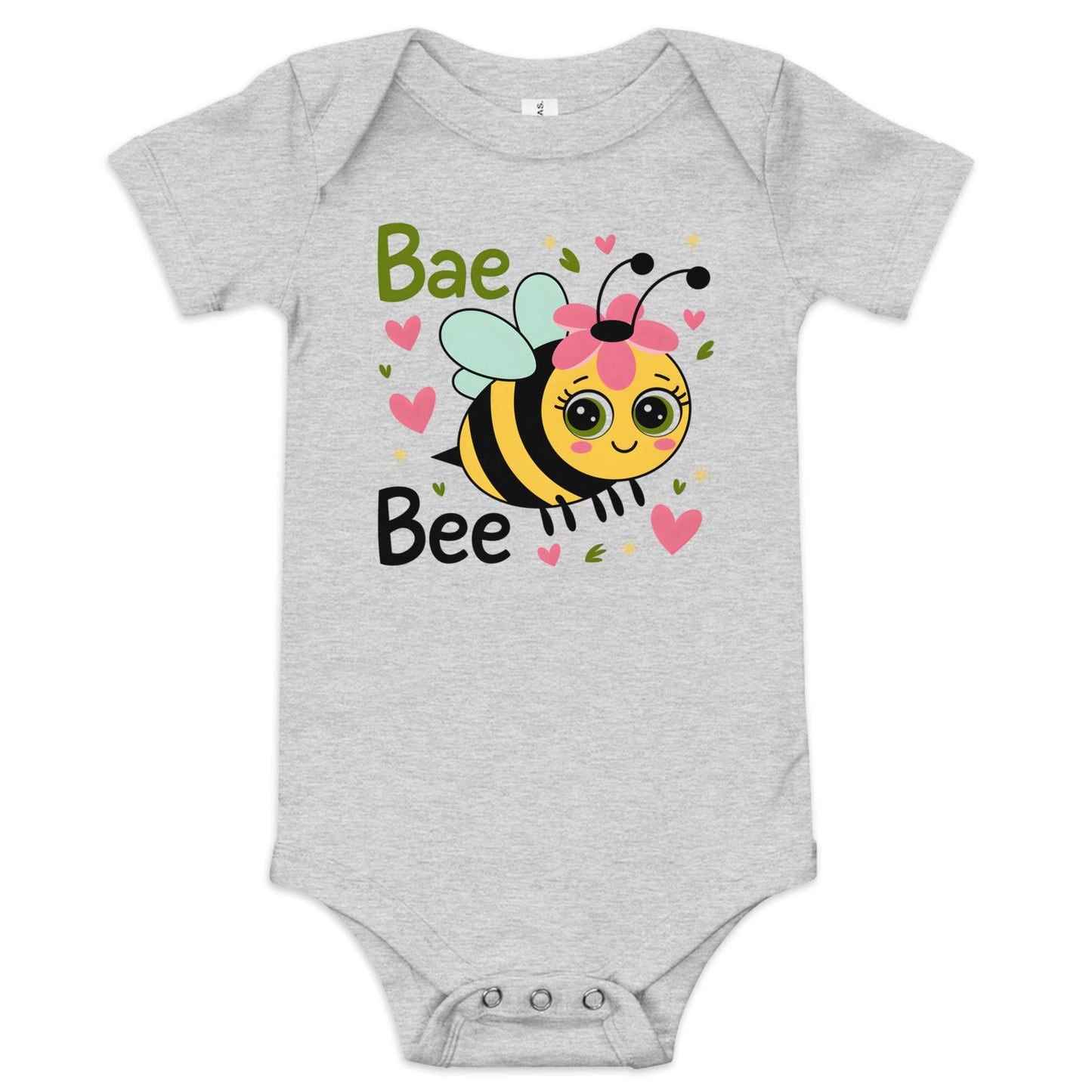 🐝💛 Bae Bee Baby Bodysuit – Cute & Punny One - Piece for Baby Girls - Blue Marc