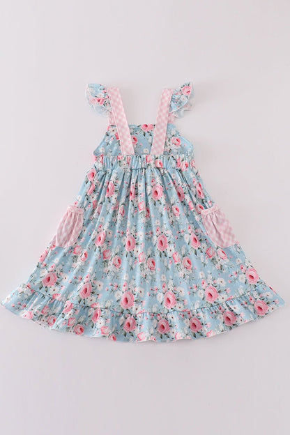 Blue Sky Garden Dress – Sweet & Stylish for Your Little Girl - Blue Marc