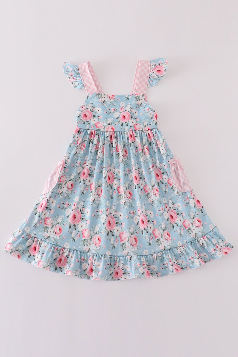 Blue Sky Garden Dress – Sweet & Stylish for Your Little Girl - Blue Marc