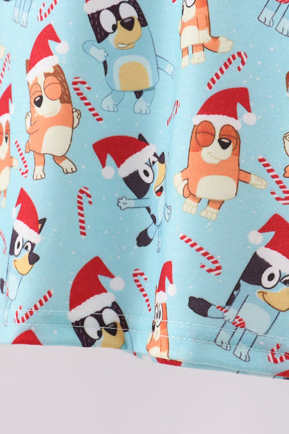 Bluey Boys Christmas Pajama Set – Festive 2 - Piece Loungewear - Blue Marc