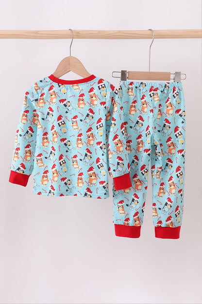 Bluey Boys Christmas Pajama Set – Festive 2 - Piece Loungewear - Blue Marc