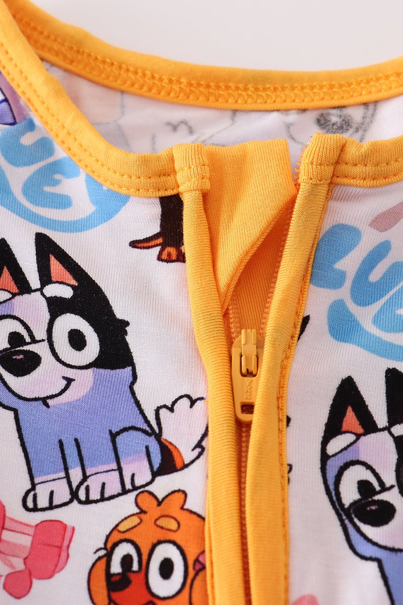 Bluey Zip - Up Pajama Sleeper – Unisex Baby & Toddler Sleepwear - Blue Marc