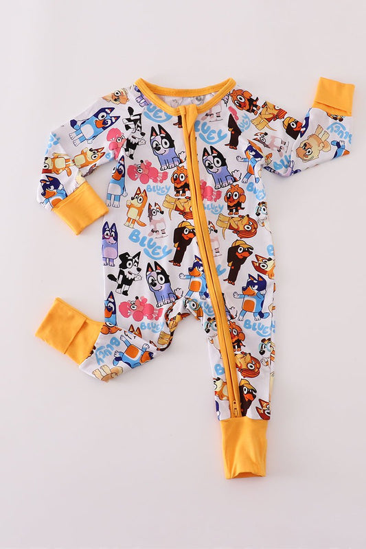 Bluey Zip - Up Pajama Sleeper – Unisex Baby & Toddler Sleepwear - Blue Marc
