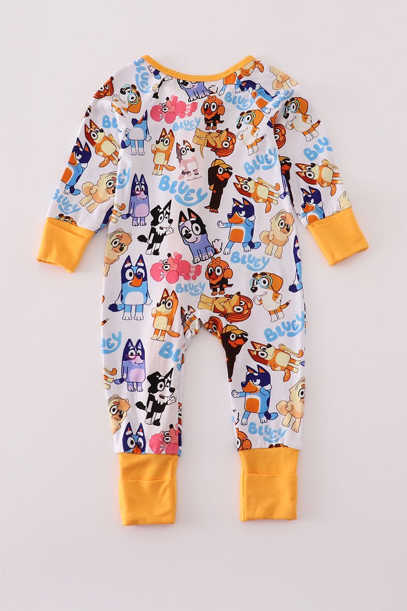 Bluey Zip - Up Pajama Sleeper – Unisex Baby & Toddler Sleepwear - Blue Marc
