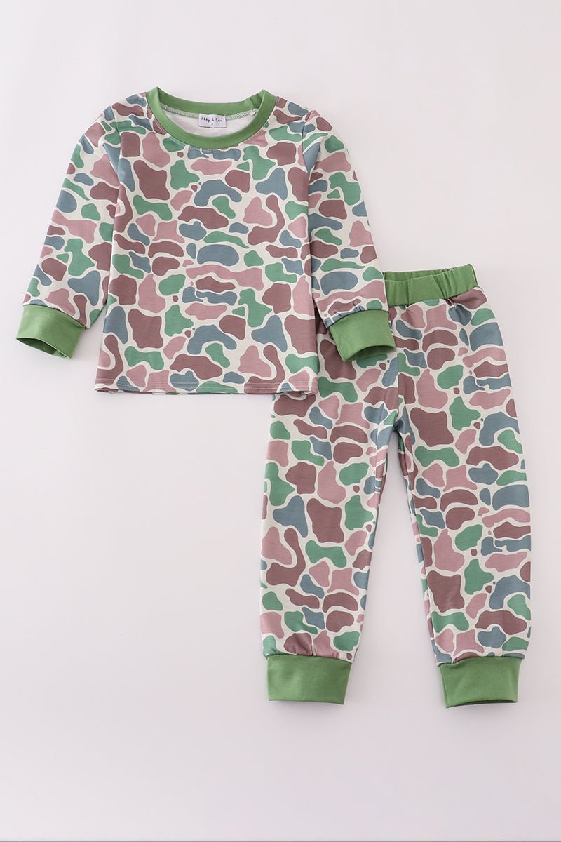 Boys Camo Lounge Set | Stylish & Comfy Outfit for Active Kids - Blue Marc