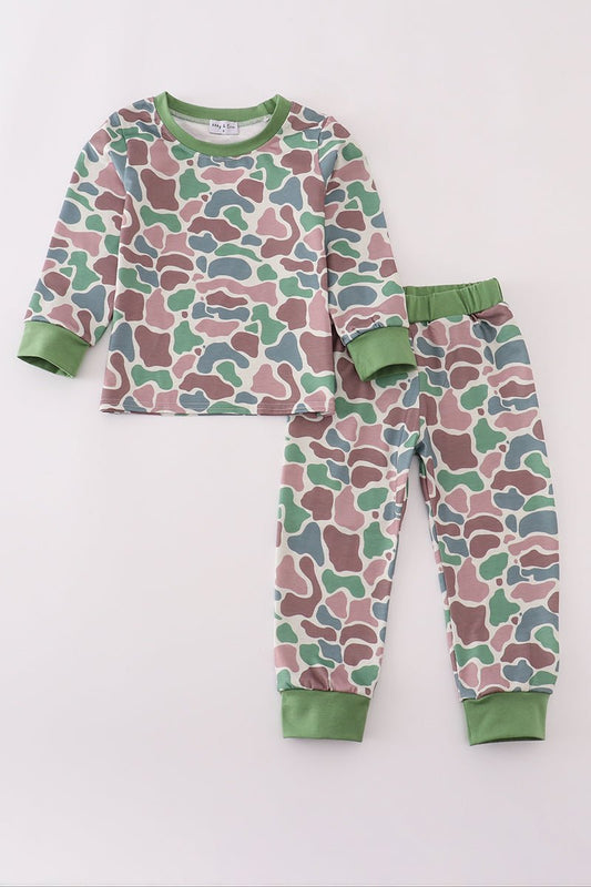 Boys Camo Lounge Set | Stylish & Comfy Outfit for Active Kids - Blue Marc