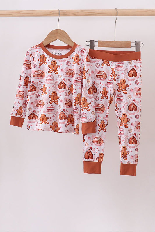 Boys Gingerbread House Christmas Pajama Set - Blue Marc