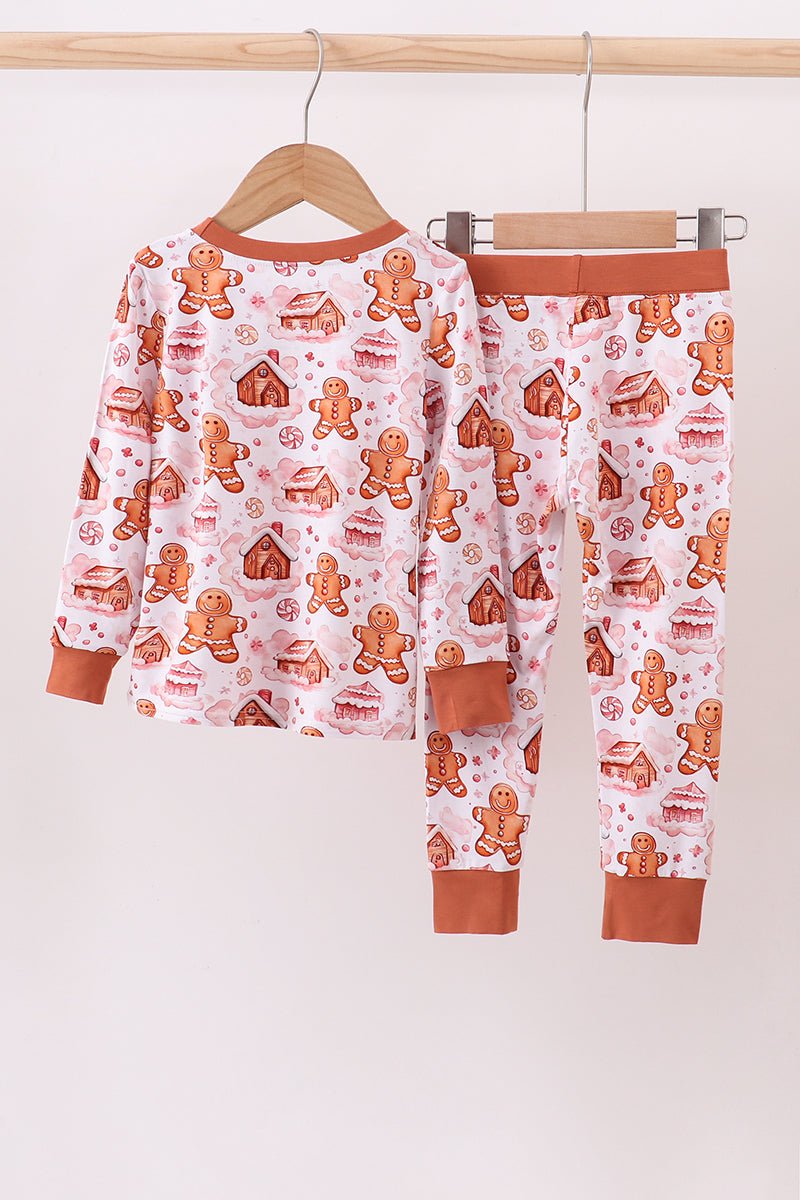Boys Gingerbread House Christmas Pajama Set - Blue Marc