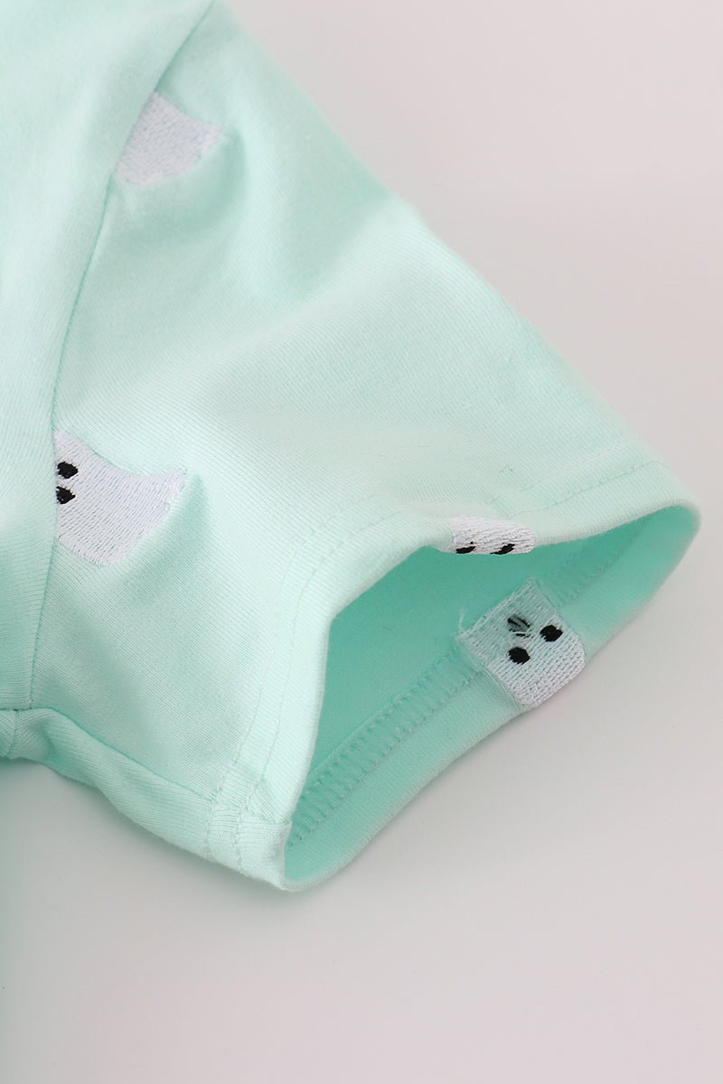 Boys Halloween Ghost Tee - Blue Marc
