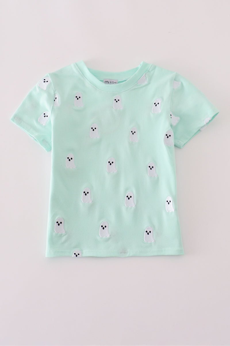 Boys Halloween Ghost Tee - Blue Marc