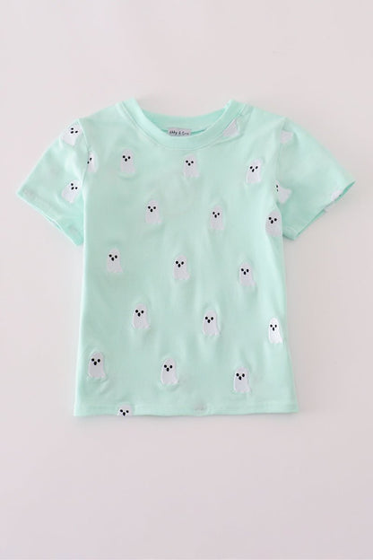 Boys Halloween Ghost Tee - Blue Marc