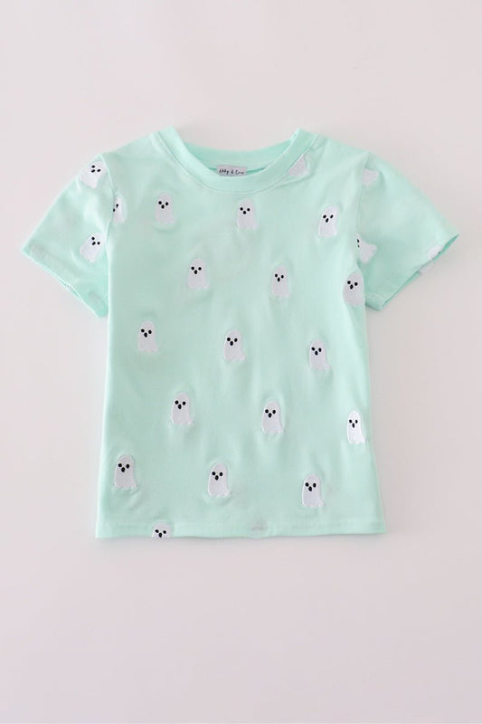 Boys Halloween Ghost Tee - Blue Marc