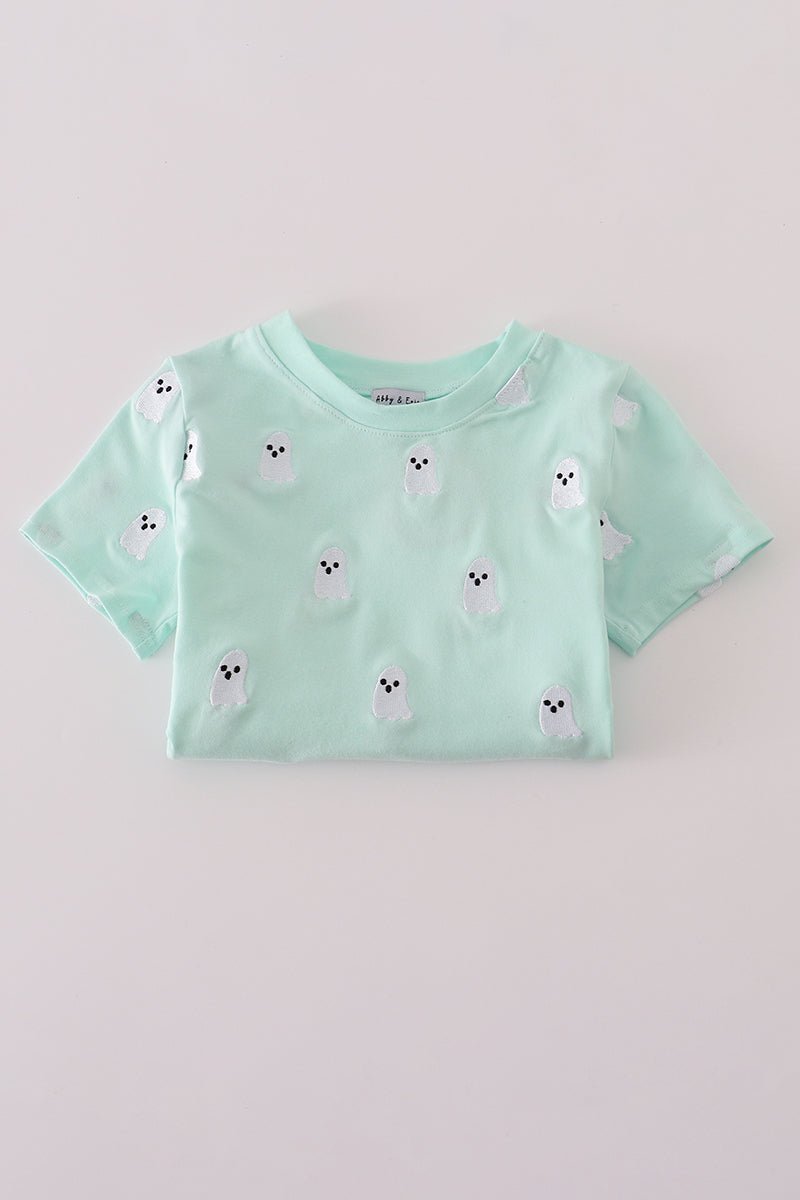 Boys Halloween Ghost Tee - Blue Marc