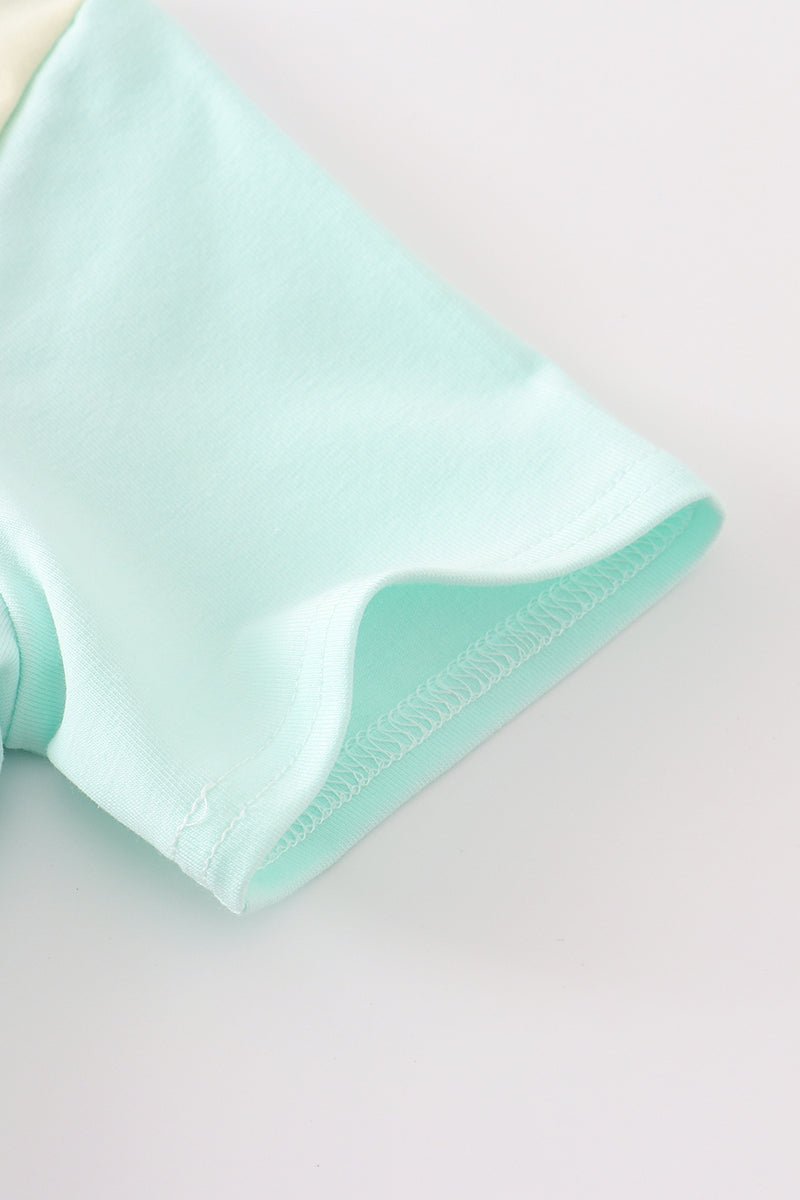 Boys' Pastel Colorblock Pocket T-Shirt – Soft Yellow, Mint & Blue Tee - Blue Marc
