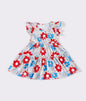 Centaurea Flower Tiered Dress - Blue Marc