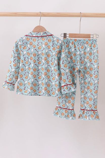 Cookies & Milk Girls Holiday Pajama Set | Blue Marc - Blue Marc