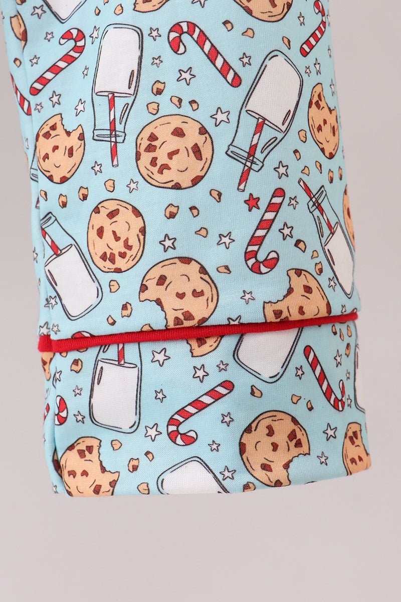 Cozy Cookie & Milk Boys Holiday Pajama Set - Blue Marc