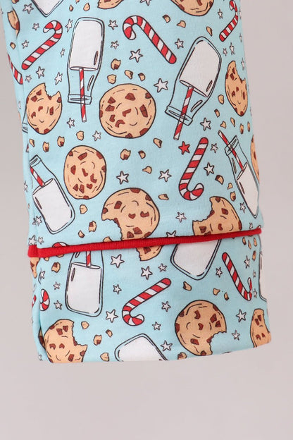 Cozy Cookie & Milk Boys Holiday Pajama Set - Blue Marc