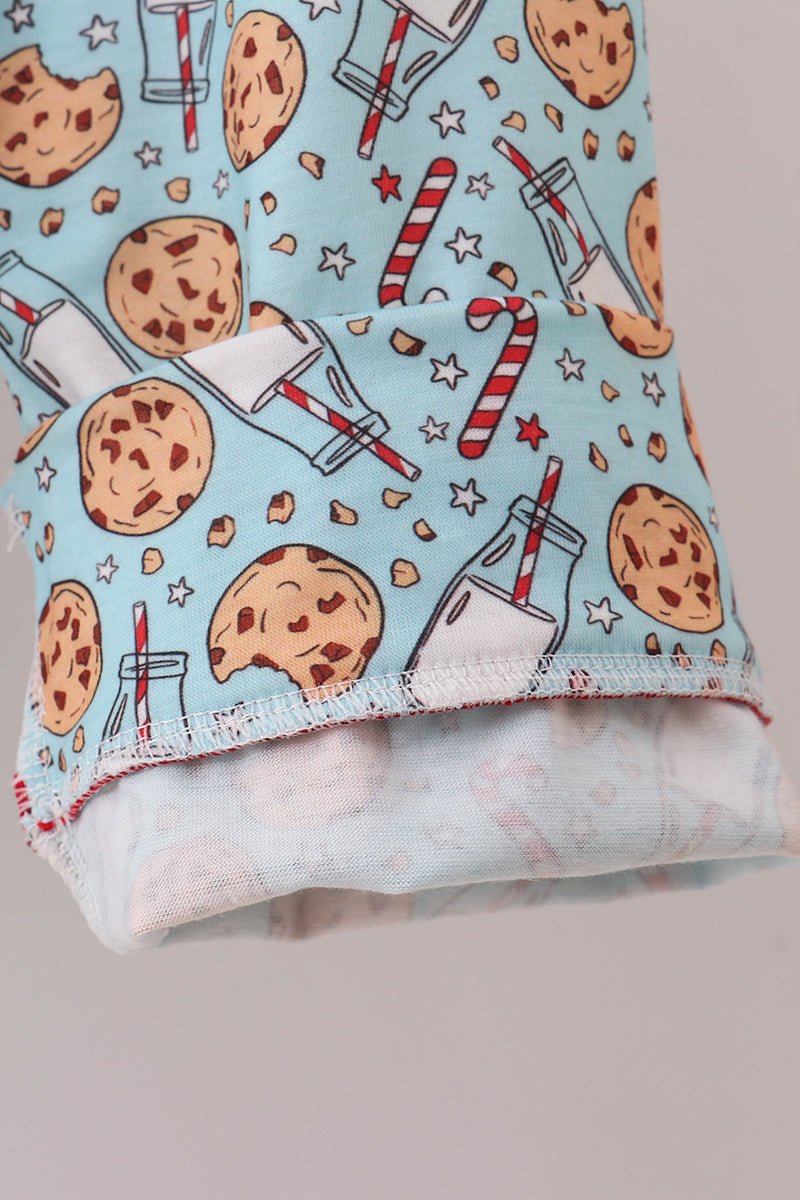 Cozy Cookie & Milk Boys Holiday Pajama Set - Blue Marc