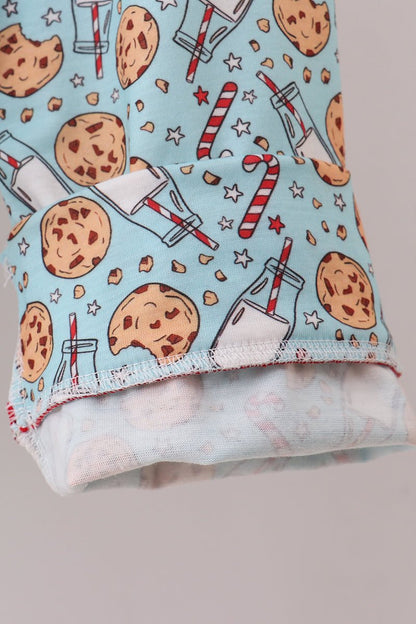 Cozy Cookie & Milk Boys Holiday Pajama Set - Blue Marc