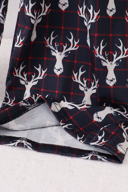 🦌 Cozy Luxe Reindeer Lounge Pants for Moms - Blue Marc
