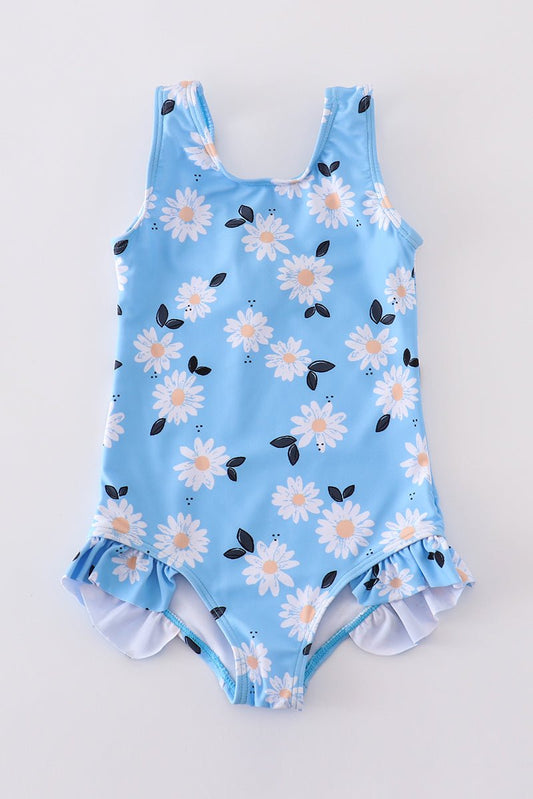 Daisy Bloom Ruffle Swimsuit – Sweet & Stylish for Summer 🌸💙 - Blue Marc