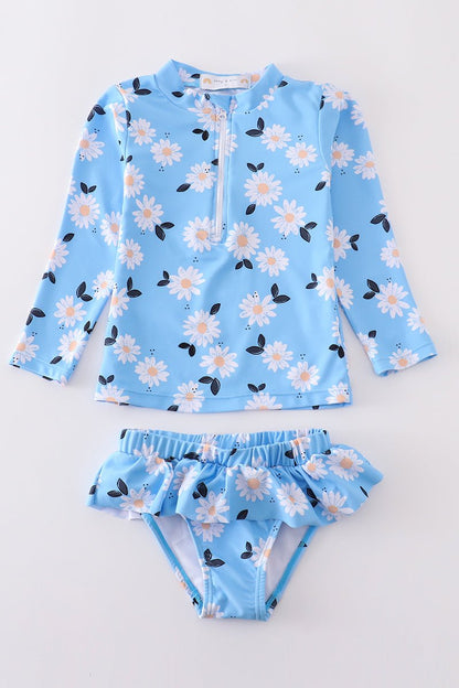 Daisy Dream 2 - Piece Swimsuit – Sun - Safe & Stylish 🌼💙 - Blue Marc