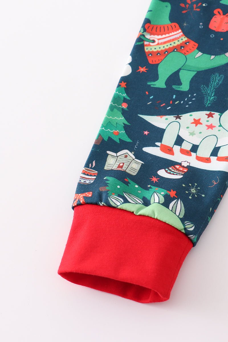 🦕 Dino Dreams Start Here – Cozy Boys PJ Set That Sparks Imagination! - Blue Marc