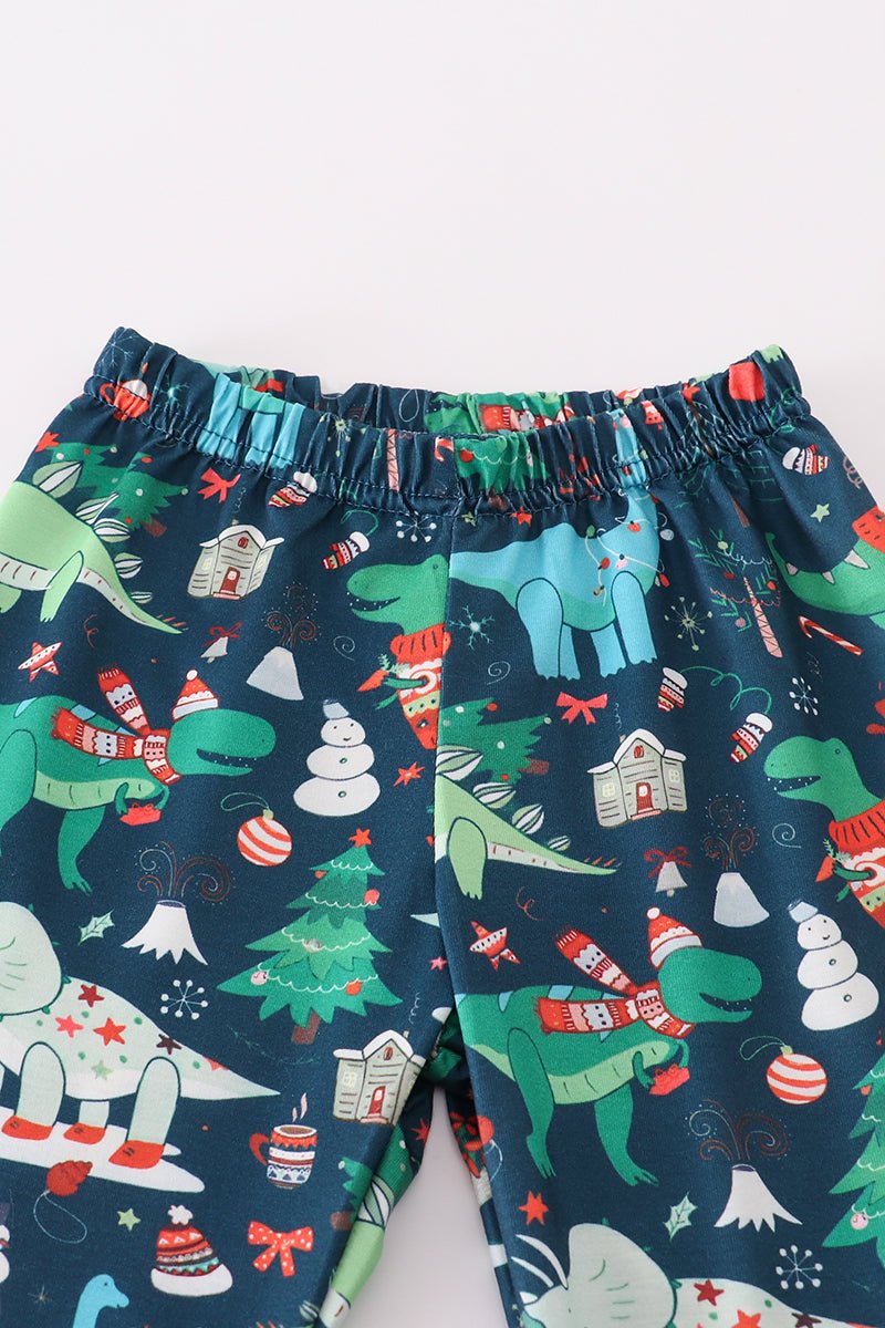 🦕 Dino Dreams Start Here – Cozy Boys PJ Set That Sparks Imagination! - Blue Marc
