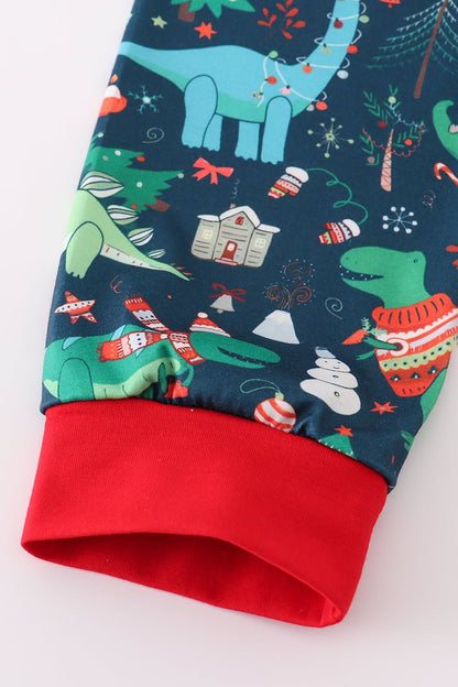 🦕 Dino Dreams Start Here – Cozy Boys PJ Set That Sparks Imagination! - Blue Marc