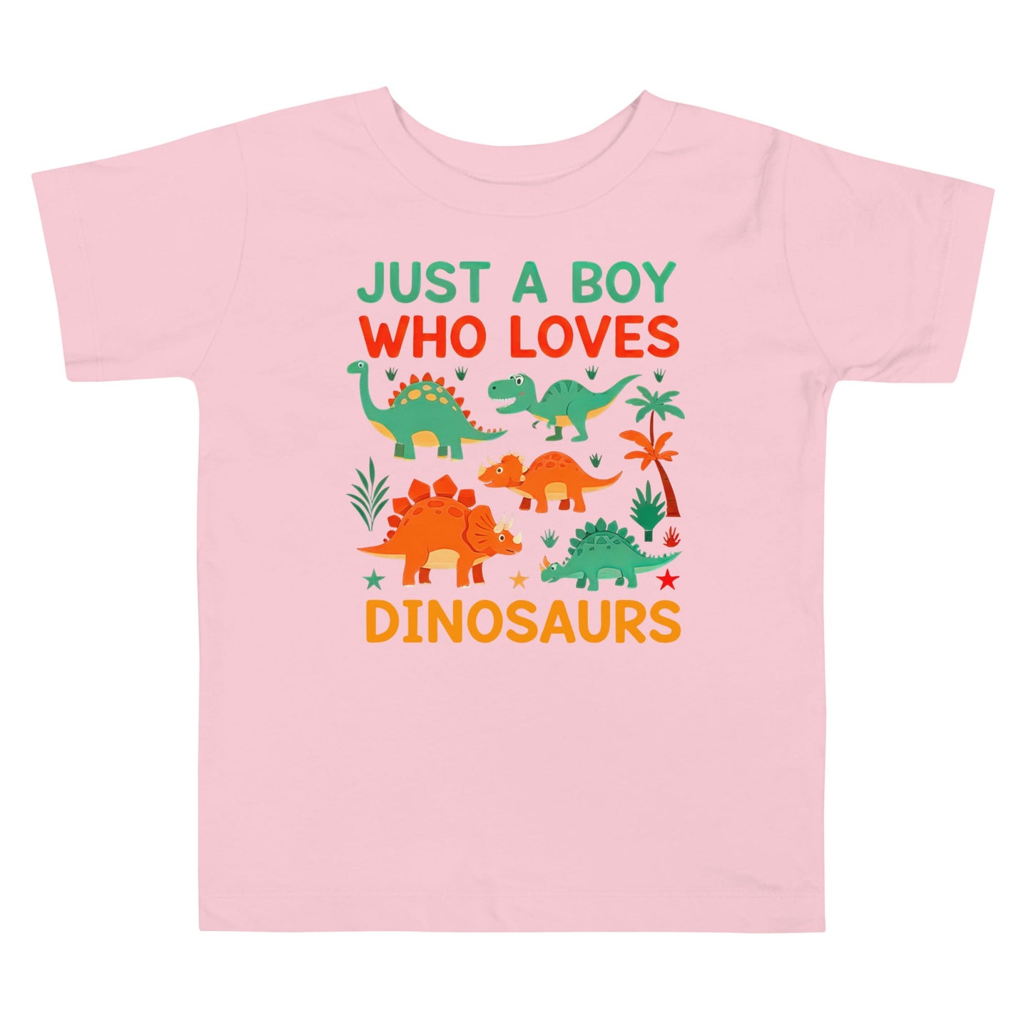 “Dino Lover” Toddler Short Sleeve Tee for Boys - Blue Marc