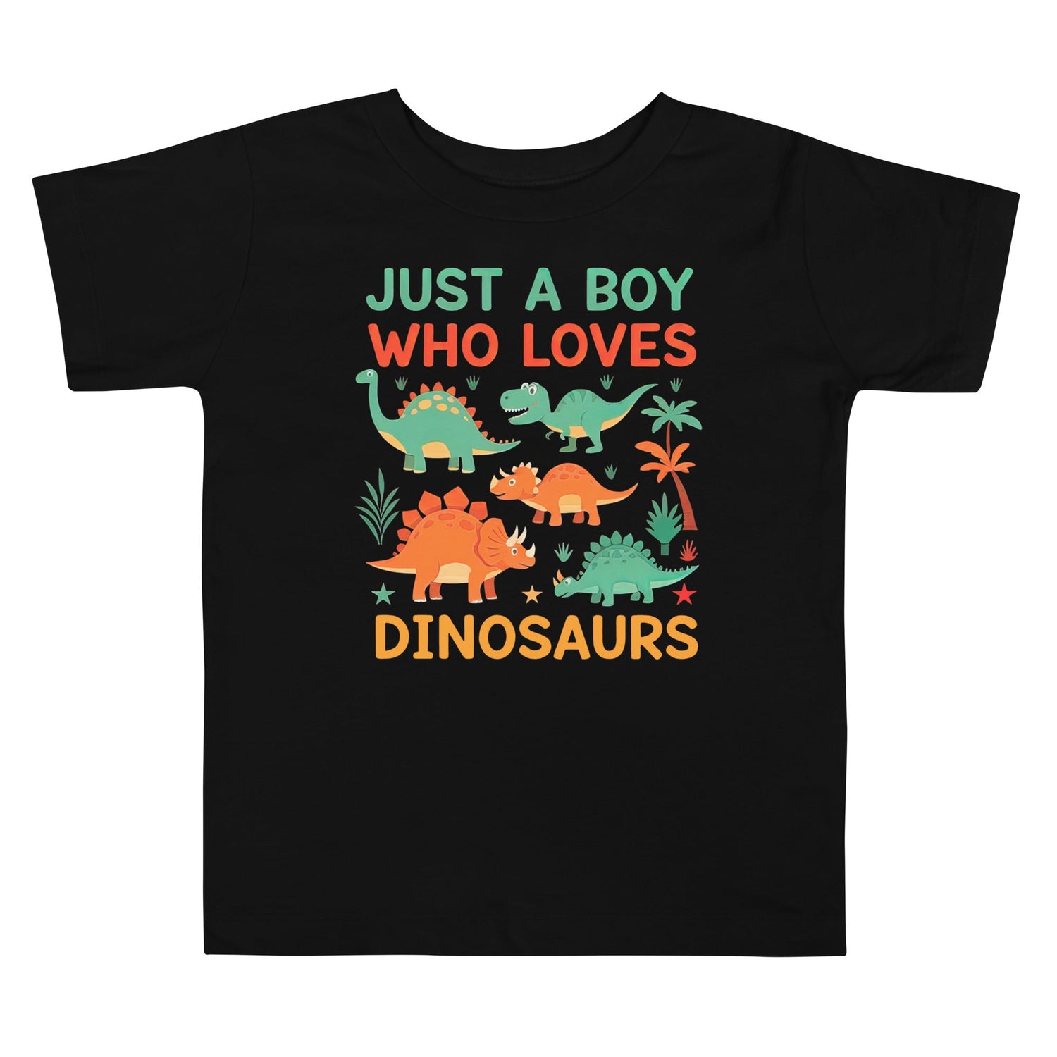 “Dino Lover” Toddler Short Sleeve Tee for Boys - Blue Marc