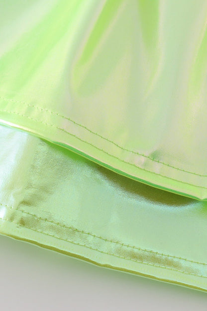 Electric Lime Metallic Skirt for Girls 💚✨ - Blue Marc