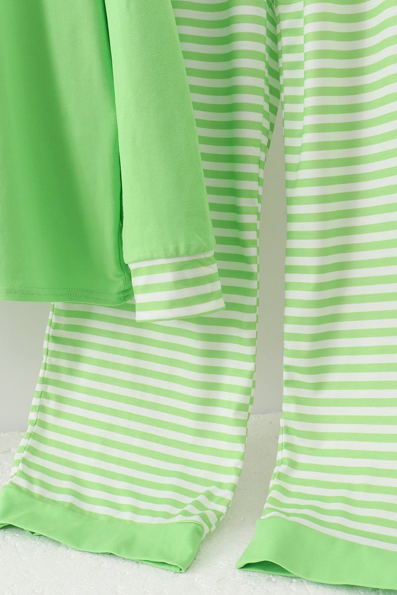 Grinch - Inspired Mommy Pajama Set – Holiday Loungewear - Blue Marc