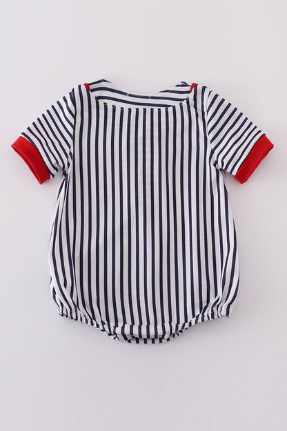 Home Run Baby Boy Romper – Classic Baseball Style ⚾❤️ - Blue Marc