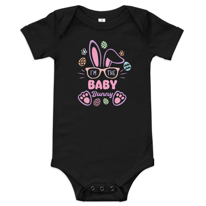I'm the Baby Bunny Bodysuit – Adorable Easter & Everyday Outfit for Baby Girls - Blue Marc