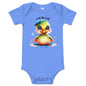 Just Ducky Short Sleeve Bodysuit - Blue Marc