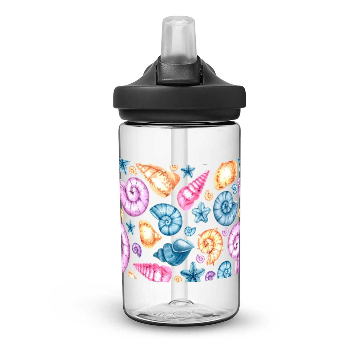 Kids Bottles – Grapefruit & Clear Seashell Designs, 14oz - Blue Marc