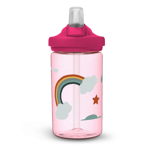 Kids Water Bottles – Grapefruit & Clear Rainbow Designs, 14oz - Blue Marc